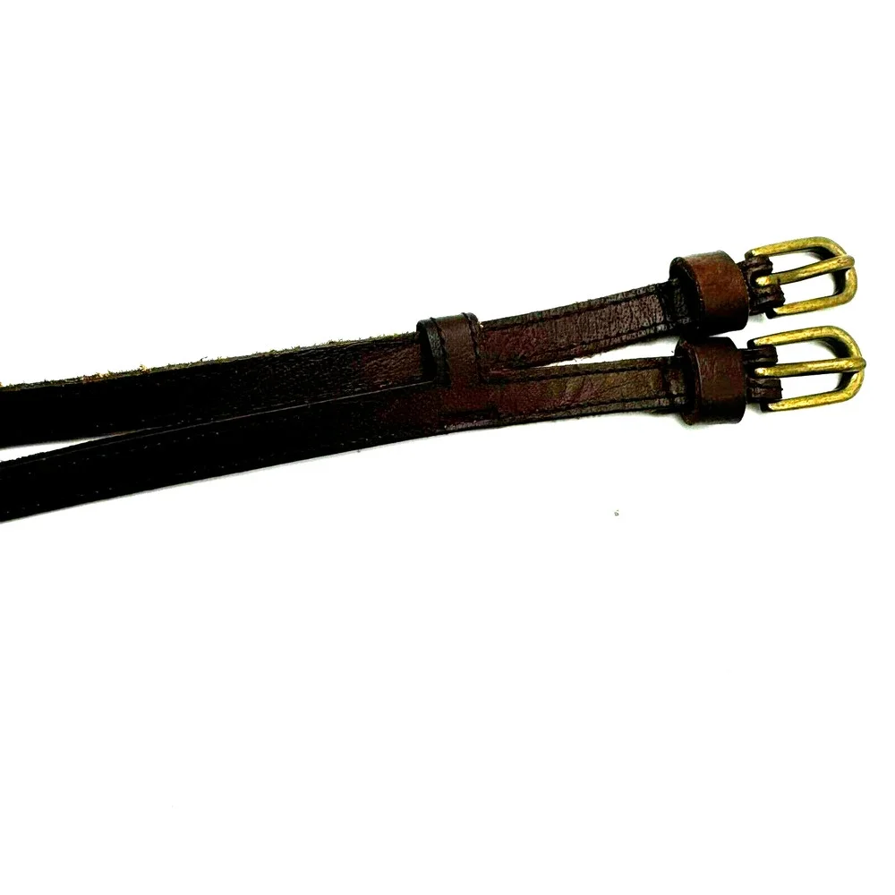 ABERCROMBIE | Kids Girls 13/14 Genuine brown leather double 2 strap buckle belt‎
